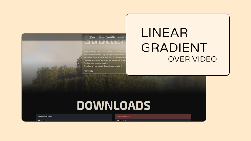 Linear gradient over video!